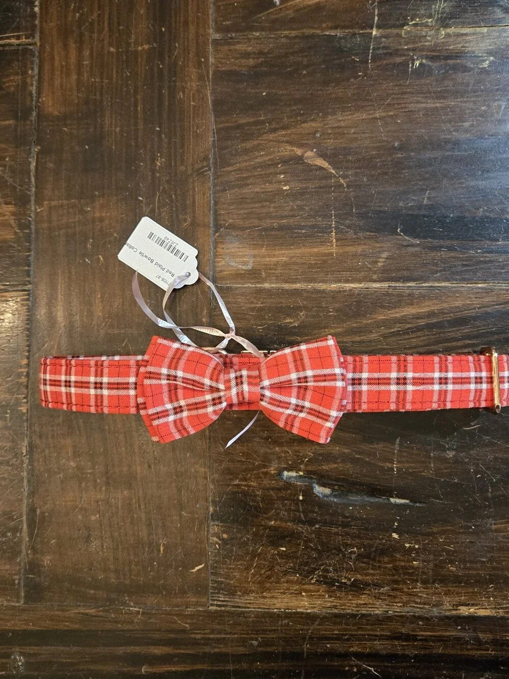 Plaid Bowtie Collar for Dogs - Size Large, Different Colors Available